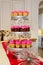 Silver Three Tier Serving Stand with Pink Chocolate and Vanilla Cupcakes