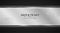 Silver ticket. Luxurious invitation. Silver ribbon banner on a black background with a pattern of mesh. Realistic silver strip wit