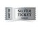 Silver ticket vector illustration