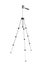 Silver tripod isolated over white