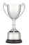 Silver trophy cup isolated with path