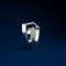 Silver User protection icon isolated on blue background. Secure user login, password protected, personal data protection