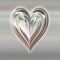 Silver valentines metal heart