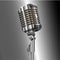 Silver Vintage concert audio microphone radio