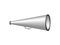 Silver vintage megaphone