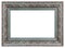 Silver vintage rectangle frame on a white background