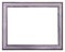 Silver and violet painted wide wood picture frame