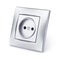 Silver wall electric outlet
