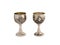 Silver wine-glasses isolated