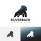 Silverback Strong Gorilla Big Monkey Jungle Mascot Logo