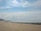 Silverstrand beach Sligo, Ireland, calm and peaceful landscape. Low tide, cloudy sky