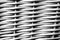 Silvertone whicker basket background. Pattern, woven.