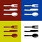 Silverware cutlery logo design. cutlery icon pack. logo template