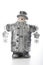 Silvery snowman figurine