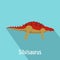 Silvisaurus icon, flat style.