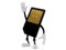 SIM card character with hand up
