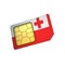 SIM Card with Flag of Tonga A concept of Tongan Mobile Operator