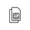 Sim card icon . dual sim card icon vector