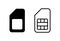 Sim card icon . dual sim card icon vector