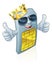 Sim Card King Cool Mobile Phone Cartoon Mascot