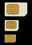 Sim cards collection, classic, micro and nano.