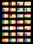 SIM cards represented as flags of Euro countries