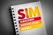 SIM - Subscriber Identification Module acronym