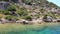 Simena - flooded ancient Lycian city.Kekova island.Ruins of antique architecture