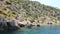 Simena - flooded ancient Lycian city. Kekova island. Ruins of antique architecture
