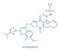 Simeprevir hepatitis C virus HCV drug molecule. Skeletal formula.