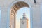 Simferopol Railway Station. Clock Tower of Simferopol Railroad Station