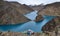 The Simila Pass above Manla Reservoir Gyantse County in the Tibet Autonomous Region of China.
