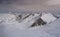 Similaun glacier in winter in Austria