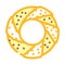 simit turkish bagel cuisine color icon vector illustration