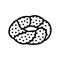 simit turkish bagel cuisine line icon vector illustration