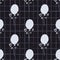Simle creative seamless balloon pattern. Birthday print with hearts silhouettes on dark chequered background
