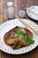 Simmered sea bream head, japanese cuisine