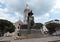The simon bolivar monument and san francisco de asis church in casco viejo panama city
