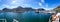 Simon`s Town pier panorama view to go see Seal`s island in Cape Town South Africa nature attraction