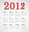 Simple 2012 calendar