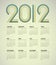 Simple 2012 calendar