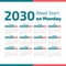 Simple 2030 year calendar