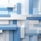 Simple abstract geometric background, blue and white cubes blocks mosaic,