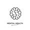 Simple abstract Mental health vector illustration logo icon design with puzzle