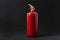 a simple abstract red fire extinguisher isolated, safety problem concept