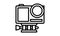 Simple action camera icon vector image
