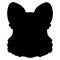 Simple and adorable Scottish Terrier Silhouette front head