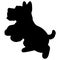 Simple and adorable Scottish Terrier Silhouette jumping