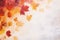 Simple aesthetic autumn inspired autumn watercolor background with leaves and nature elements