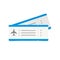 Simple air tickets icon. Plane admission illustration.